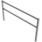 Stationary access barriers | for bolting on site | with top and quarter-bent bar | hot-dip galvanized | total width: 2500 mm